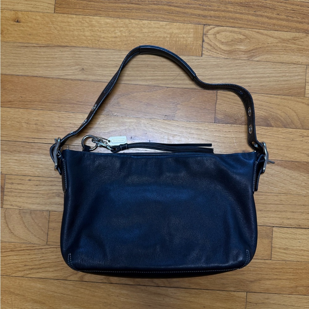Coach Black Leather Shoulder Bag